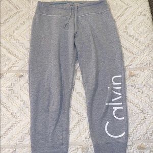 CALVIN KLEIN GREY JOGGER SWEATPANTS